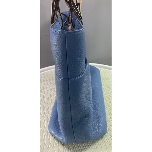 Michael Kors MK Designer Light Blue Leather Tote Hand Bag Purse Great Condition - Picture 8 of 16